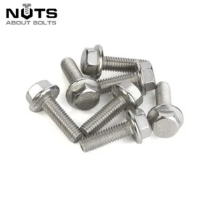 BULLONI TESTA ESAGONALE FLANGIA VITI ESAGONALI A2 ACCIAIO INOX M5 M6 M8 - Foto 1 di 2
