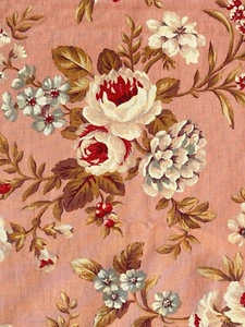 Tessuto floreale country francese vintage tappezzeria shabby bouquet resto 51" x 55" - Foto 1 di 12