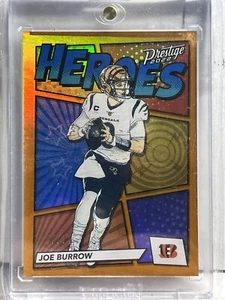 2022 Prestige Football Joe Burrow Orange # 7/75 Limited Heroes Xtra Points Card - Picture 1 of 2