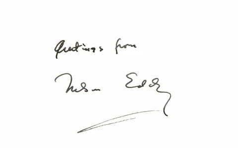 Nelson Eddy signed autographed index card! JSA! 11460 Cover
