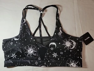 BlackMilk Sport BH Celestial Black & White Damen Large, Neu mit Etikett - Bild 1 von 5
