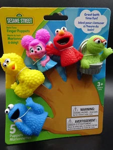 Sesame Street Finger Puppets Big Bird Elmo Oscar Cookie Monster Abby Cadabby Nuovo - Foto 1 di 24