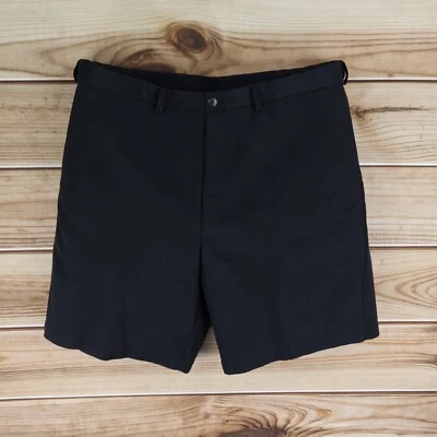 Haggar Shorts Mens Size 40 Black 100% Polyester Chinos Pockets Flat Front Dressy - Image 1 of 4