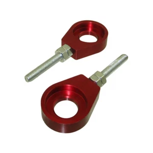 Red 15mm Aluminum Pit Dirt Bike Axle Chain Tensioner Adjuster   - Imagen 1 de 8