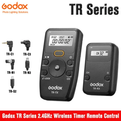 US Godox TR-TX TR-RX Wireless Timer Remote Control Camera Shutter Release Cable - Image 1 of 4