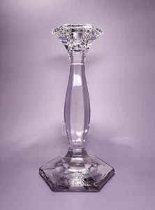 Vintage Single Crystal Clear Glass Candle Holder 9" Heisey Patrician - Picture 1 of 19