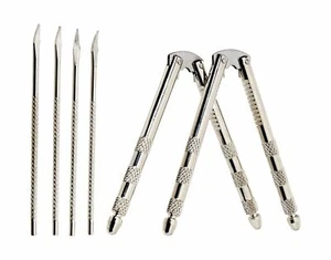 Chef Craft 2PK Stainless Steel Set, 2 Nut Crackers and 4 Picks Seafood Crackers - Picture 1 of 3