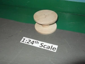 Wooden Model Truck Load 1:24th Scale Small Cable Drum - Picture 1 of 2