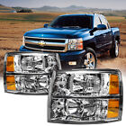 Replacement Headlights L+R Pair For 2007-2013 Chevy Silverado 1500 2500 3500 New