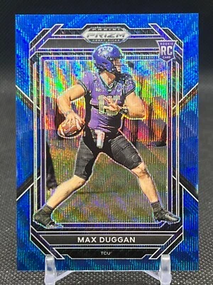 2023 Panini Prizm Draft MAX DUGGAN Blue Wave Prizm Rookie RC /249 - Image 1 of 2