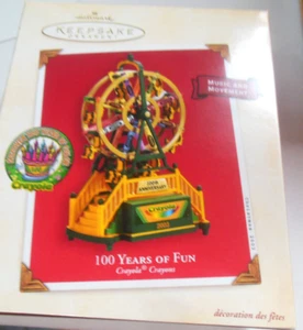 Hallmark Ornament 100 anni di divertimento Crayola gioco scuola giorni ruota panoramica 2003 - Foto 1 di 2