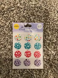 JoAnn Craft Essentials 12 Adhesive Metal Floral Brad Tops NIP - Picture 1 of 3