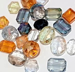 Cuentas de vidrio XL/grandes estilo checo austriaco cristal facetado lote mixto 15-20 mm - Imagen 1 de 4