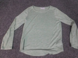Old Navy Girls Blouse Large Green pullover stretch top - Picture 1 of 14