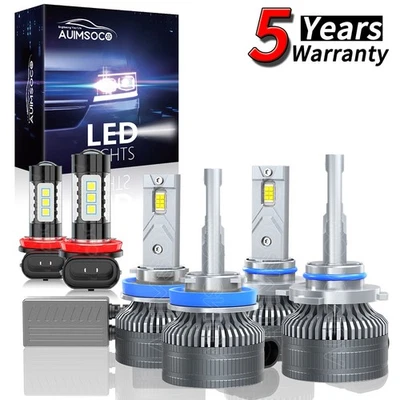 For Nissan Rogue 2008-2013 6Pcs LED Headlight Kit + Fog Lamp Bulbs Super Bright - Image 1 of 4