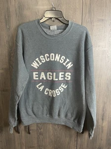 Vintage NCAA Wisconsin Eagles Lacrosse Sweatshirt Erwachsene Medium grau - Bild 1 von 7
