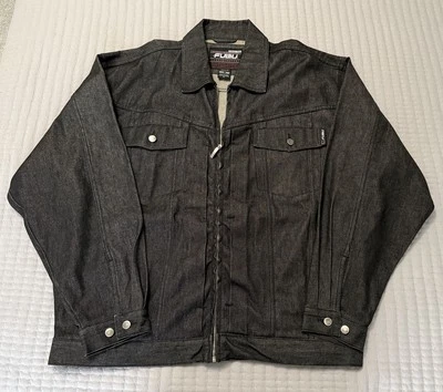 Vintage FUBU Men's Dark Blue Denim Jacket Full Zip 90s Hip Hop Streetwear XXL - Image 1 of 4