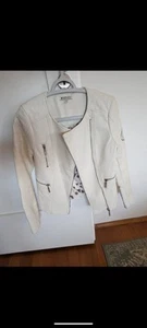 Lederjacke Fake Soccx Weiß Creme Gr.34/36 S, Kunstlederjacke - Bild 1 von 8