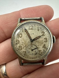 1940’s ELGIN Base Metal ORD. DEPT. US Military Issued WWII Wristwatch CD66 - Picture 1 of 13