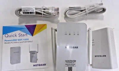 NETGEAR PLW1000 Powerline WiFi Extender – Gigabit Ethernet – Used - Image 1 of 4
