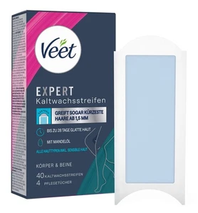 2x 40 Veet Expert  Wachs-Streifen für Körper & Beine alle Hauttypen mit MandelÖl - Bild 1 von 1