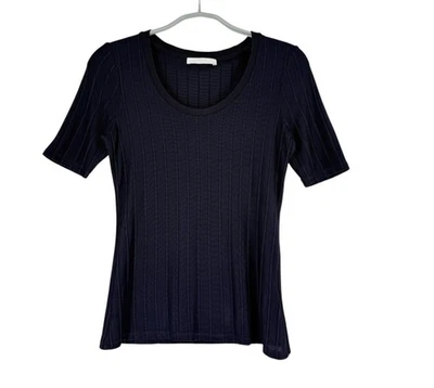 Hugo Boss Mujer Dieselstrasse 12 Camiseta Casual De Cuello Redondo Negra Talla S - Imagen 1 de 4