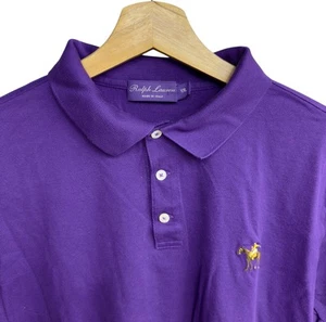 Ralph Lauren Purple Label Men's Size XXL Purple Pique Cotton Standing Horse Polo - Picture 1 of 6