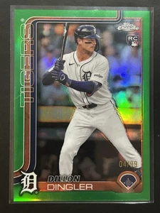 2025 Topps Chrome #274 Dillon Dingler - Green Refractor 04/99 - Tigers RC - Bild 1 von 3