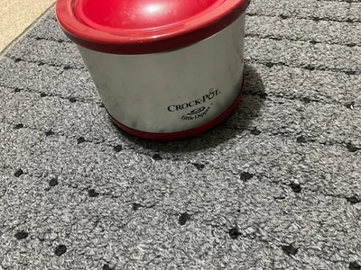 Crock Pot little dipper slow cooker dip pot   .. 16 oz  . red silver - Image 1 of 4