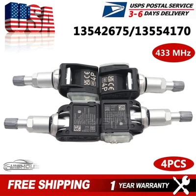 4PCS 13554170 TPMS Tire Pressure Sensor For Chevrolet Corvette GMC SIERRA 433MHz - Image 1 of 4