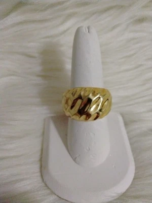 PANDORA ESSENCE Rippled Statement Ring 14k gold plating Ring. Sz9 - Image 1 of 4