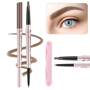 Eyebrow Pencil, Brow Pen Dual-ends Thick & Fine Tip Retractable Waterproof Lo... - Picture 1 of 8