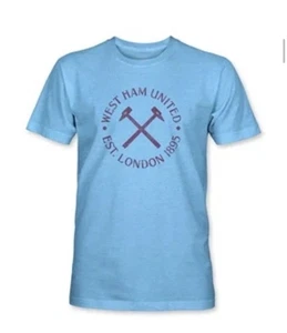 Maglietta West Ham Football inglese Premier maglietta uomo manica taglia XL blu nuova - Foto 1 di 1