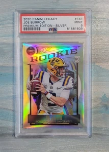 ๐ฅ 2020 PANINI LEGACY JOE BURROW PSA 9 RC ROOKIE SILVER PRIZM BENGALS - Picture 1 of 2