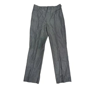 AKRIS PUNTO Wool Blend Mini Grid Side Zip Flat Front Creased Dress Pants Size 4 - Picture 1 of 7