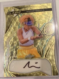 Naomi Osaka Auto 1/1 2024 Leaf Flash 1 Of 1 Super Prismatic Gold Tennis - Picture 1 of 4