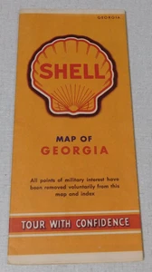 1940's Shell gas station map of Georgia - Picture 1 of 4