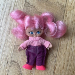 Vintage 1969 Flatsy Pink Hair Ideal Mini Collection 2,5" Puppe - Bild 1 von 6
