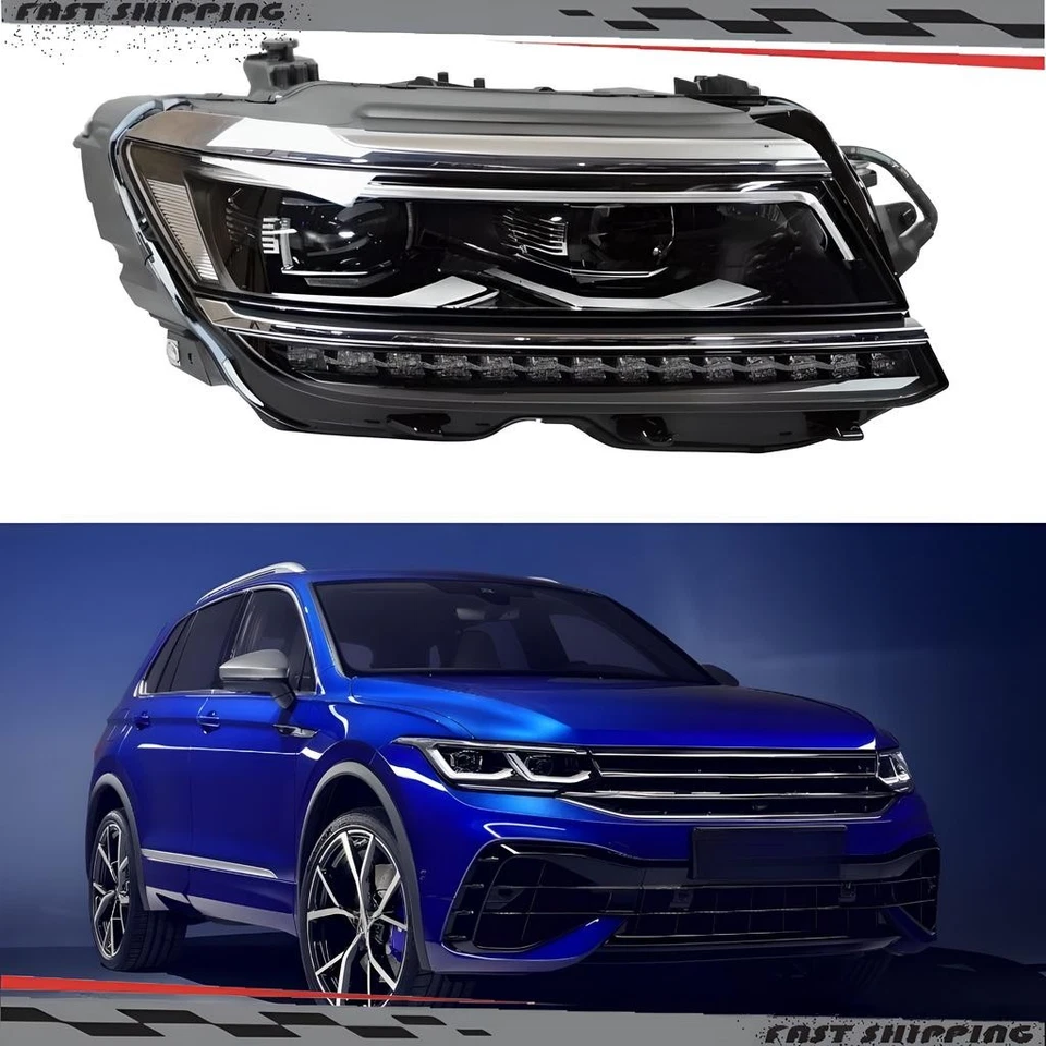 ДЛЯ VW Tiguan 2018-2021 НОВЫЕ правосторонние светодиодные фары 5NL941113A/5NL941081A - Изображение 1 из 4