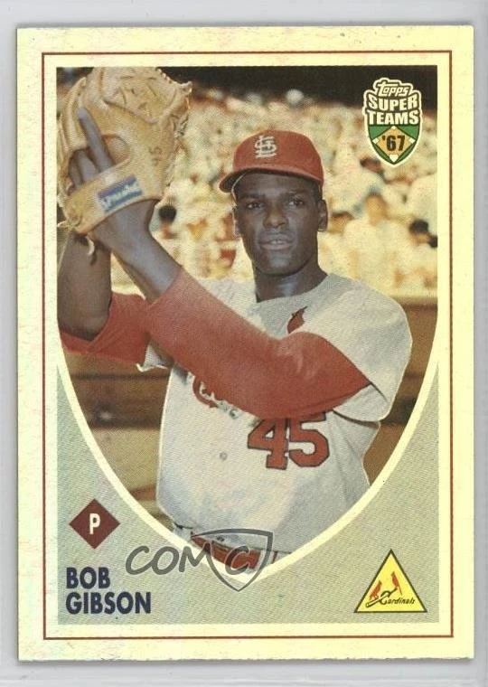 2002 Topps Super Teams Retrofractor 316/1967 Bob Gibson #82 HOF - Image 1 of 3