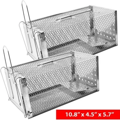 2 PIEZAS Jaula Trampa Viva Humana para Ardilla Ardilla Rata Ratones Roedor Cazador de Animales Foto 1 de 4