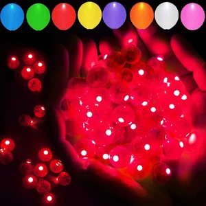 50 piezas Luces LED Globo Rojo, Mini Luces LED Pequeña Redonda LED Bola Lámpara para P... - Imagen 1 de 6