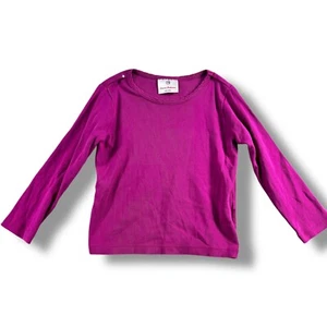 Hanna Andersson Long Sleeve T-Shirt Girls Size 100 Purple Made In Peru - Picture 1 of 6