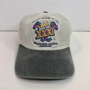 Vintage Super Bowl XXXI 31 Hat Cap New Orleans Superdome Strapback Team NFL ESPN - Picture 1 of 11