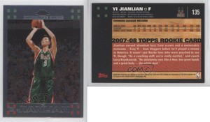 2007-08 Topps Chrome Yi Jianlian #135 Rookie RC