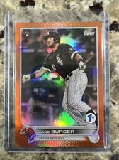 2022 Topps 1st Edition Jake Burger Orange Foil Rookie RC #53/75 White Sox