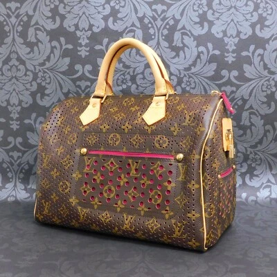 LOUIS VUITTON MONOGRAM Perfo SPEEDY 30 Pink Bag Handbag #12 Rise-on - Image 1 of 4