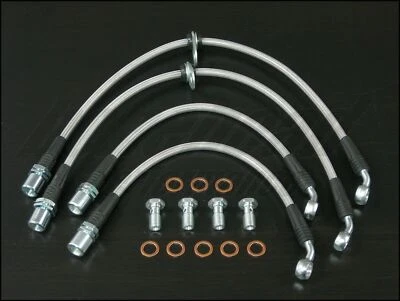 Líneas de freno trenzadas de acero inoxidable Techna-Fit 1992-2000 Lexus SC300 SC400 Foto 1 de 4