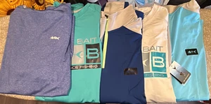 5 Long Sleeve Moisture Wicking Fishing Shirts Silver Bait Size Large - Picture 1 of 12