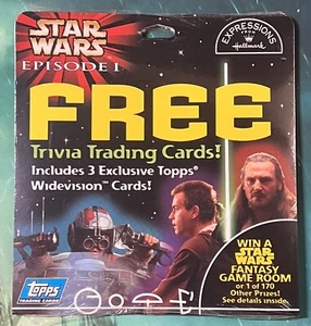 Star Wars Episode I Hallmark Trivia Trading Cards Topps 1999 Widevision - SEALED - Bild 1 von 2